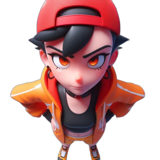 face, hat, jacket, staff transparent PNG cut-out