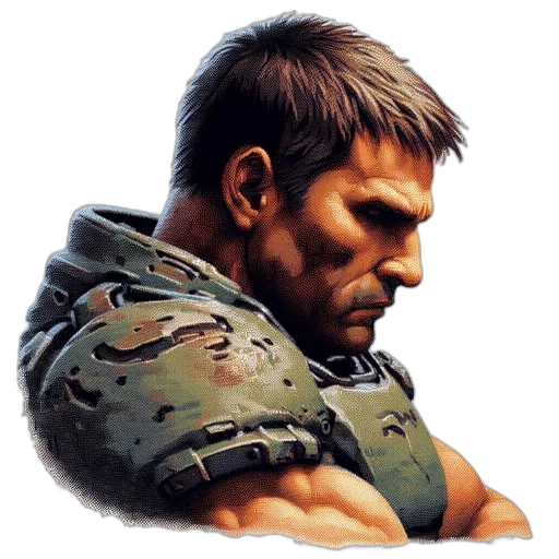 weapon, face, photorealistic, concept art transparent PNG cut-out