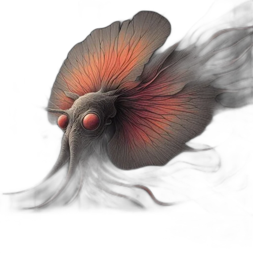 flower, creature, hair, dragon transparent PNG cut-out