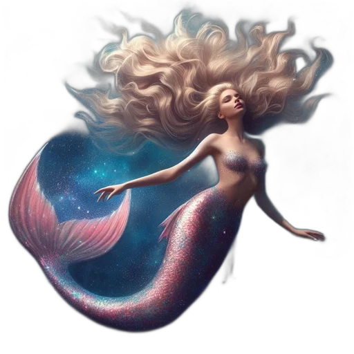 hair, creature, dress, fantasy art transparent PNG cut-out