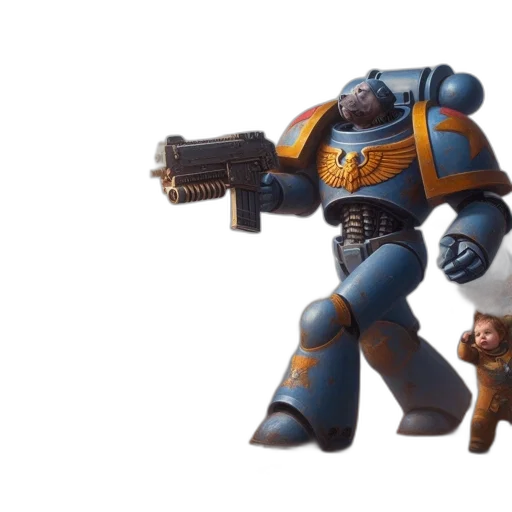 robot, weapon, creature, staff transparent PNG cut-out
