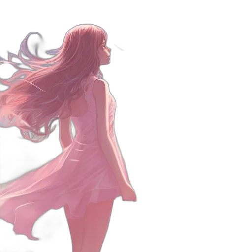 dress, hair, creature, concept art transparent PNG cut-out