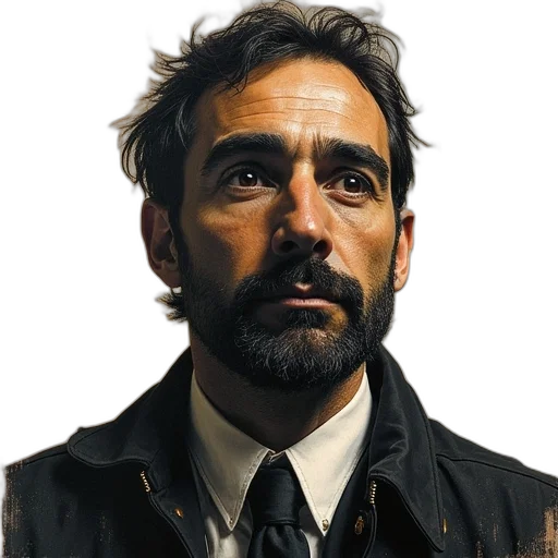 face, jacket, staff, animal transparent PNG cut-out