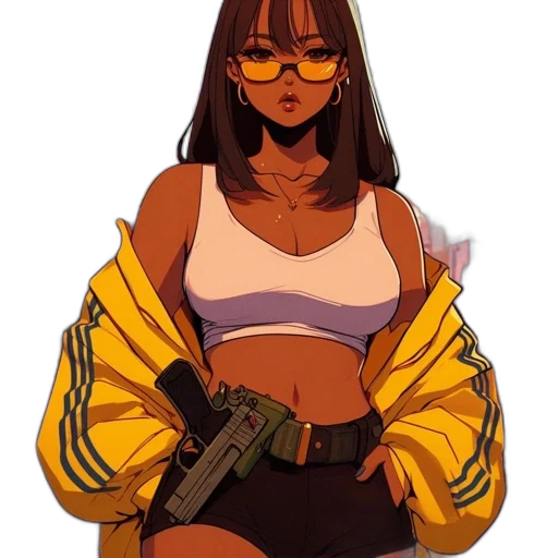 jacket, weapon, dress, staff transparent PNG cut-out