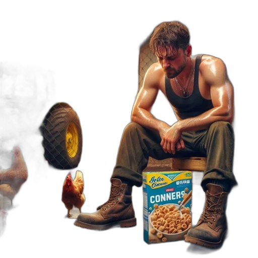 food, concept art, comic book art, photorealistic transparent PNG cut-out