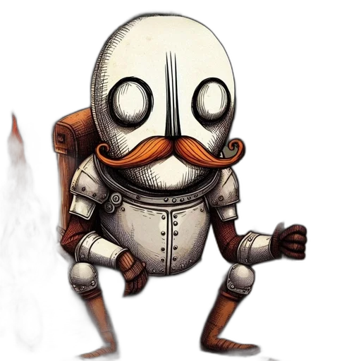 mask, robot, staff, creature transparent PNG cut-out