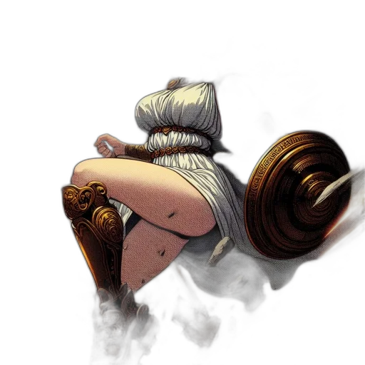 hair, weapon, staff, sword transparent PNG cut-out