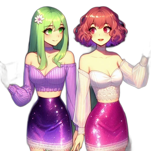 dress, pixel art, vaporwave, concept art transparent PNG cut-out