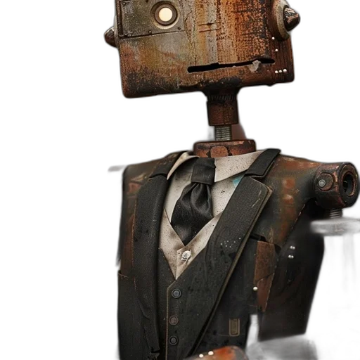 robot, staff, face, weapon transparent PNG cut-out