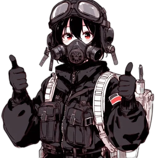 mask, jacket, weapon, face transparent PNG cut-out