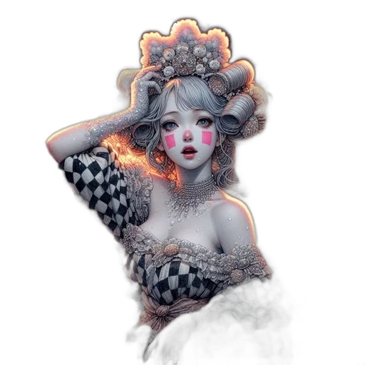 mask, crown, dress, fantasy art transparent PNG cut-out