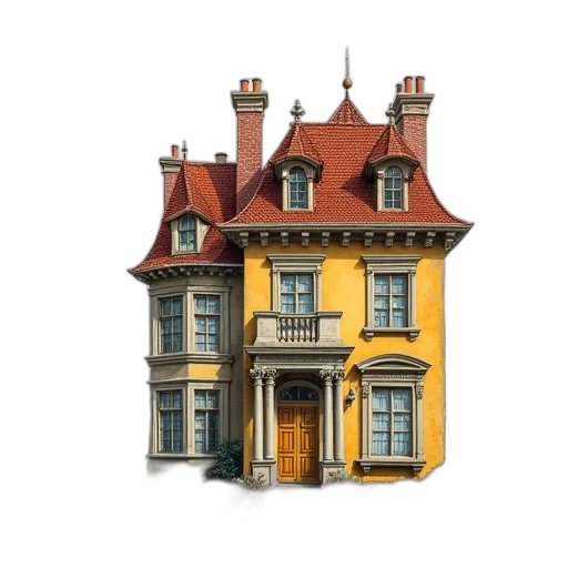 building, furniture, 3d render, photorealistic transparent PNG cut-out