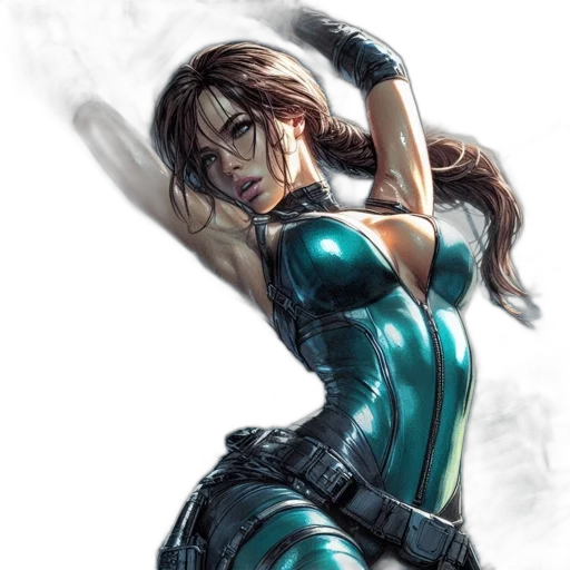 comic book art, concept art, cyberpunk, fantasy art transparent PNG cut-out