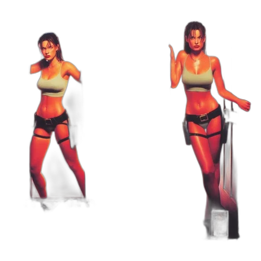concept art, 3d render, pixel art, cyberpunk transparent PNG cut-out