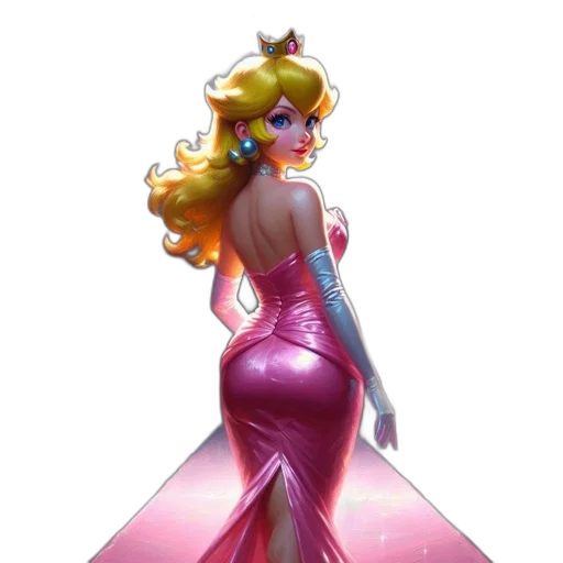 dress, crown, concept art, 3d render transparent PNG cut-out
