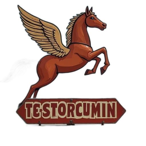 antique, gasoline, flying, horse transparent PNG cut-out