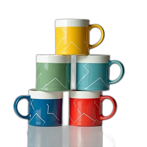 3d render, colorful, pastel, stack transparent PNG cut-out