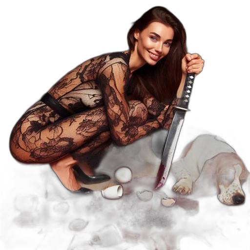 weapon, animal, staff, dress transparent PNG cut-out