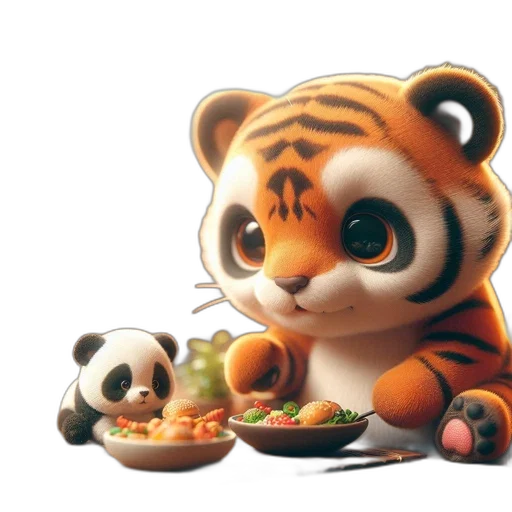 food, animal, 3d render, photorealistic transparent PNG cut-out