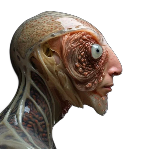 face, mask, robot, creature transparent PNG cut-out