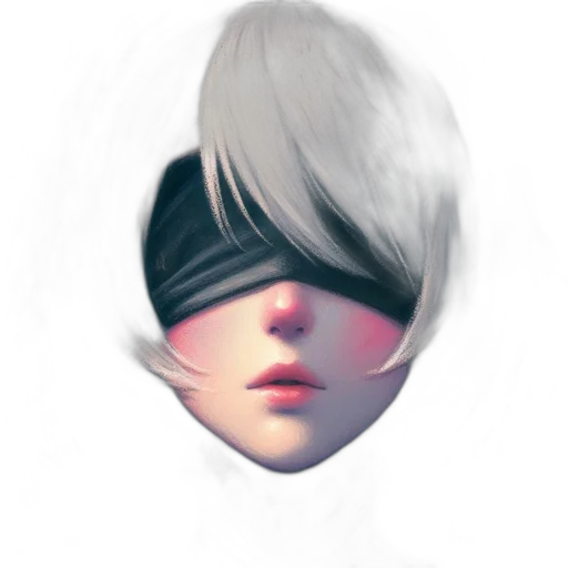 mask, face, robot, hair transparent PNG cut-out