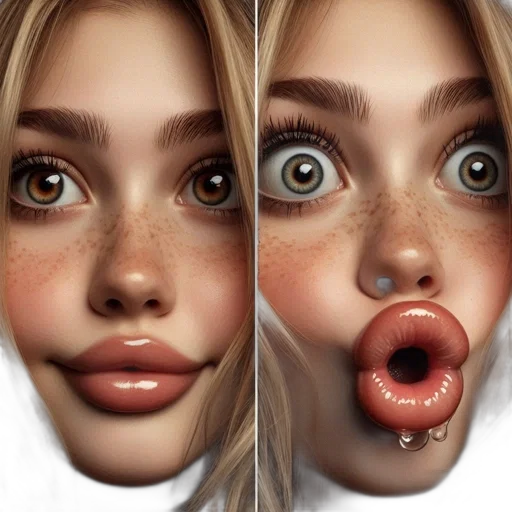 face, mask, creature, photorealistic transparent PNG cut-out