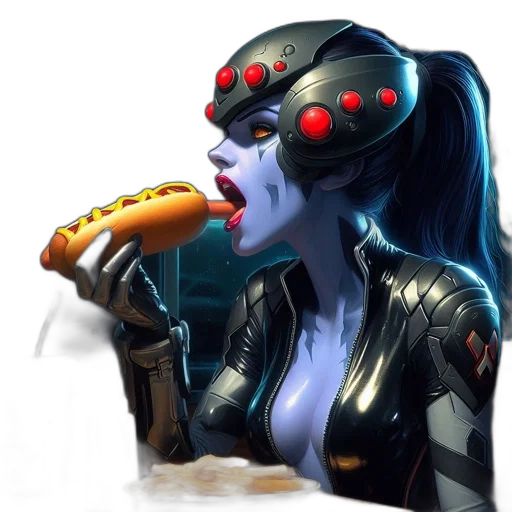 food, robot, concept art, cyberpunk transparent PNG cut-out