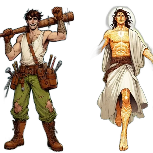 concept art, fantasy art, comic book art, pixel art transparent PNG cut-out
