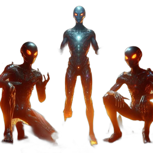robot, concept art, 3d render, comic book art transparent PNG cut-out