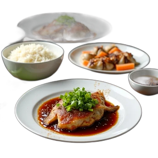 food, photorealistic, 3d render, variety transparent PNG cut-out