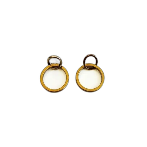 jewelry, pair, gold-colored, keychains transparent PNG cut-out