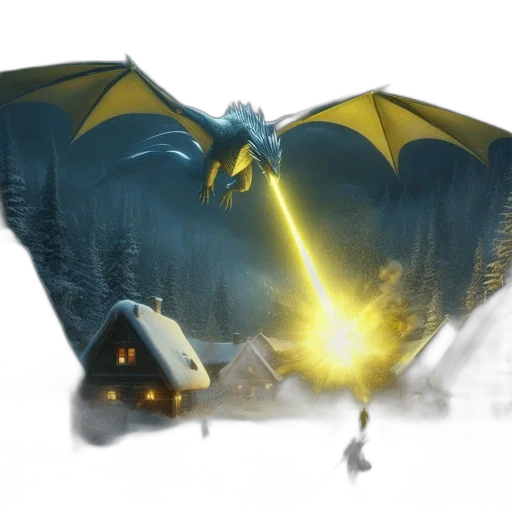 dragon, concept art, fantasy art, 3d render transparent PNG cut-out