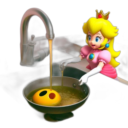 food, crown, weapon, 3d render transparent PNG cut-out