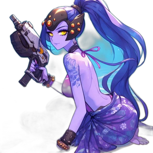 weapon, staff, concept art, cyberpunk transparent PNG cut-out