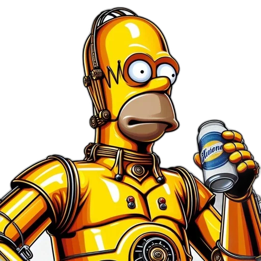 robot, bottle, concept art, 3d render transparent PNG cut-out