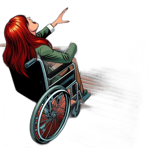 concept art, comic book art, cartoon, agitated transparent PNG cut-out