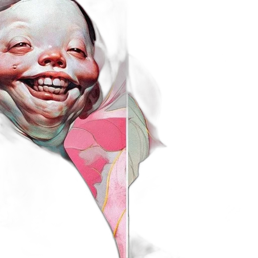 mask, face, photorealistic, vaporwave transparent PNG cut-out