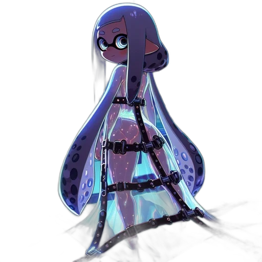 dress, robot, creature, staff transparent PNG cut-out