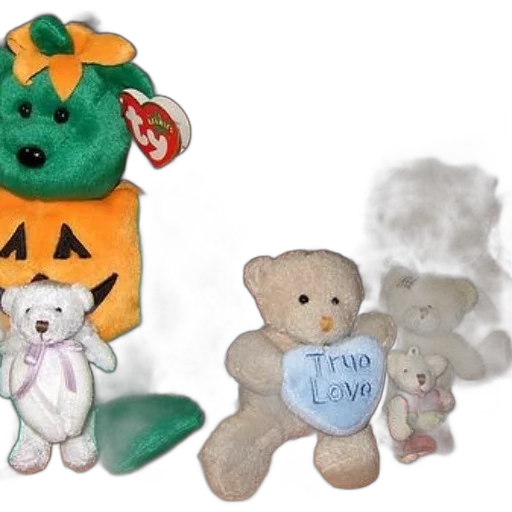 collection, stuffed, animals, including transparent PNG cut-out