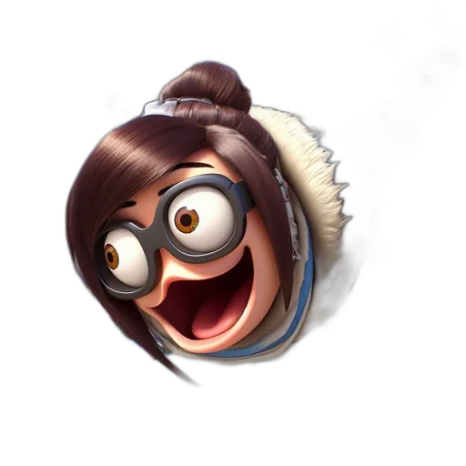 face, hair, staff, creature transparent PNG cut-out