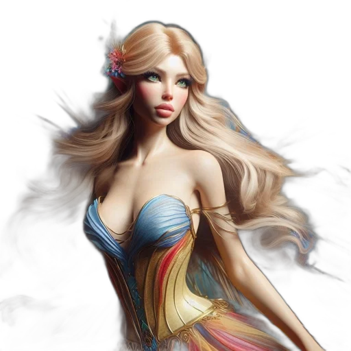 dress, fantasy art, concept art, photorealistic transparent PNG cut-out