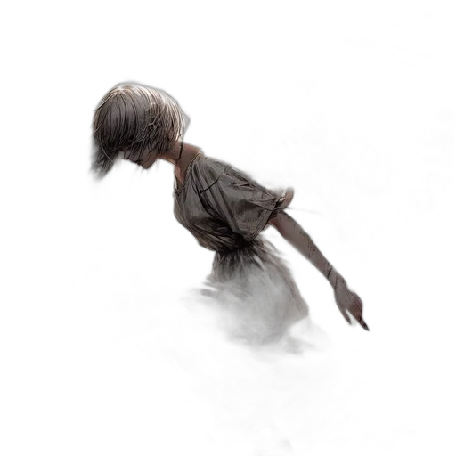 hair, creature, mask, dress transparent PNG cut-out