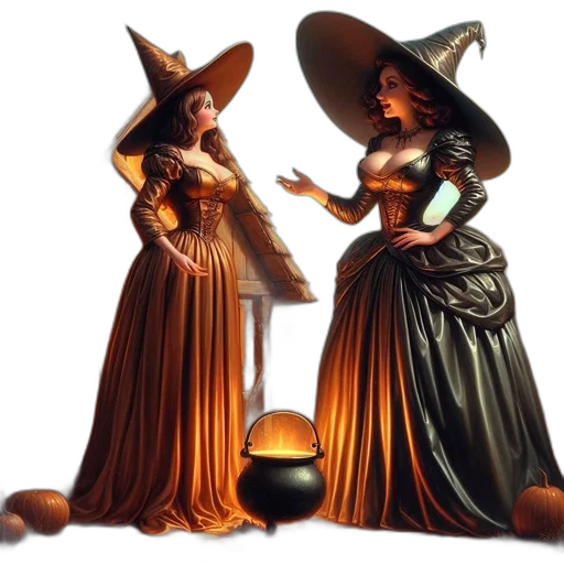 hat, dress, fantasy art, 3d render transparent PNG cut-out