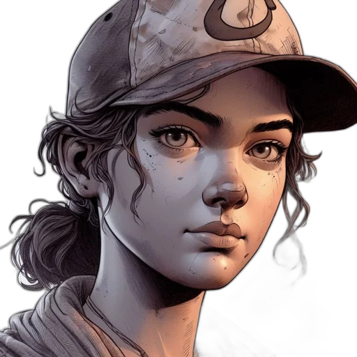hat, face, comic book art, concept art transparent PNG cut-out