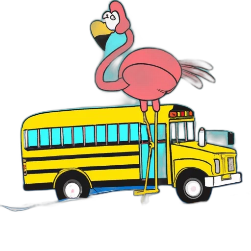 concept art, pink, flamingo, stands transparent PNG cut-out
