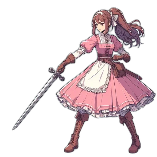 sword, weapon, staff, dress transparent PNG cut-out