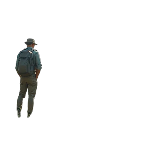 jacket, hat, robot, creature transparent PNG cut-out