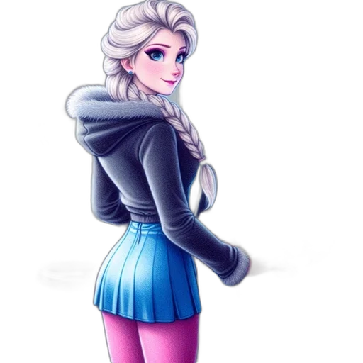 jacket, dress, staff, fantasy art transparent PNG cut-out