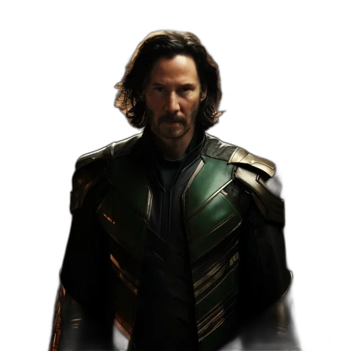 jacket, face, sword, staff transparent PNG cut-out