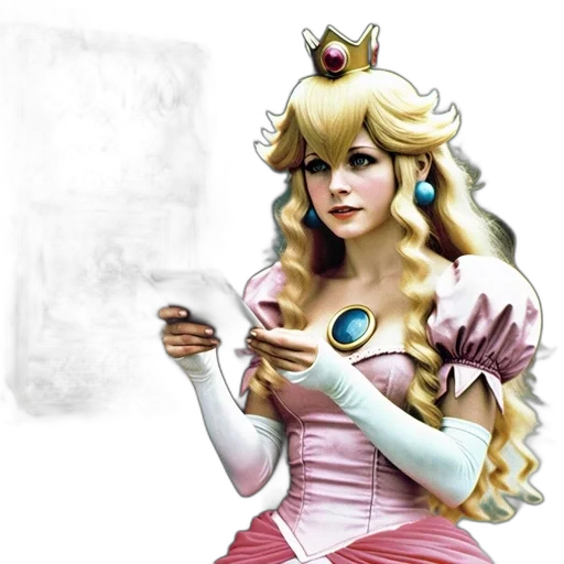 dress, staff, crown, jewelry transparent PNG cut-out